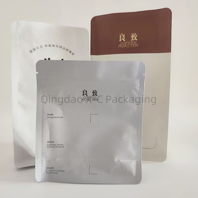 Op maat gedrukt 8 zijdig afdichting zak met klep en rits koffie verpakking zak