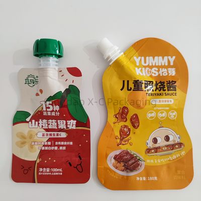 kopen Puree Verpakking Spout Stand Up Bag, BRC Food Grade vloeibare zakken met spout online manufacture