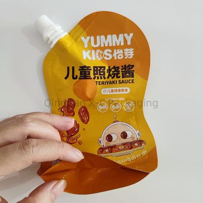 Flexible Heat Seal Top Spout Stand Up Bag, Spouted Liquid Stand Up Pockets OEM