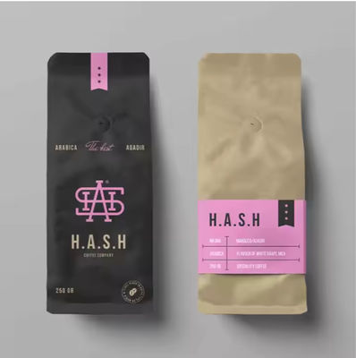 Spice Food Gebruik Custom Aluminium Folie Stand Up Pouch Kraft Paper Bags Met Handvaten