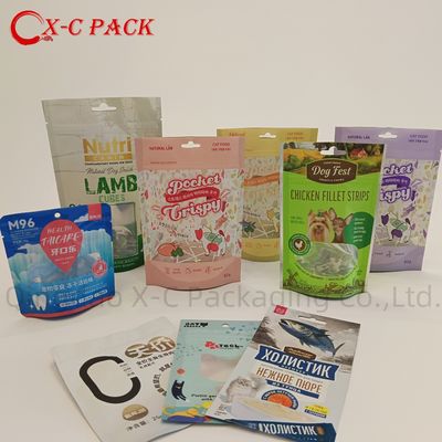 Venster Recyclebare plastic verpakking voor huisdierenvoeding gealuminiseerde stand-up tas met rits