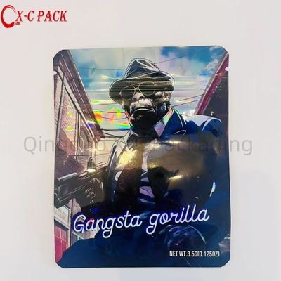 Op maat gedrukte eetbare herbruikbare 3,5 g Mylar Bag Zipper Lock Candy Plastic Packaging Aluminium folie zak Verzegelde Zipper zak