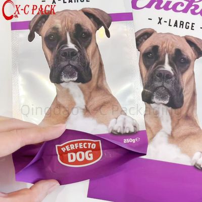 250 g Persoonlijke gedrukte verpakkingszak voor huisdieren Fabriek Groothandelsprijs Recyclebare achtzijdige afdichtbare verpakkingszak voor honden